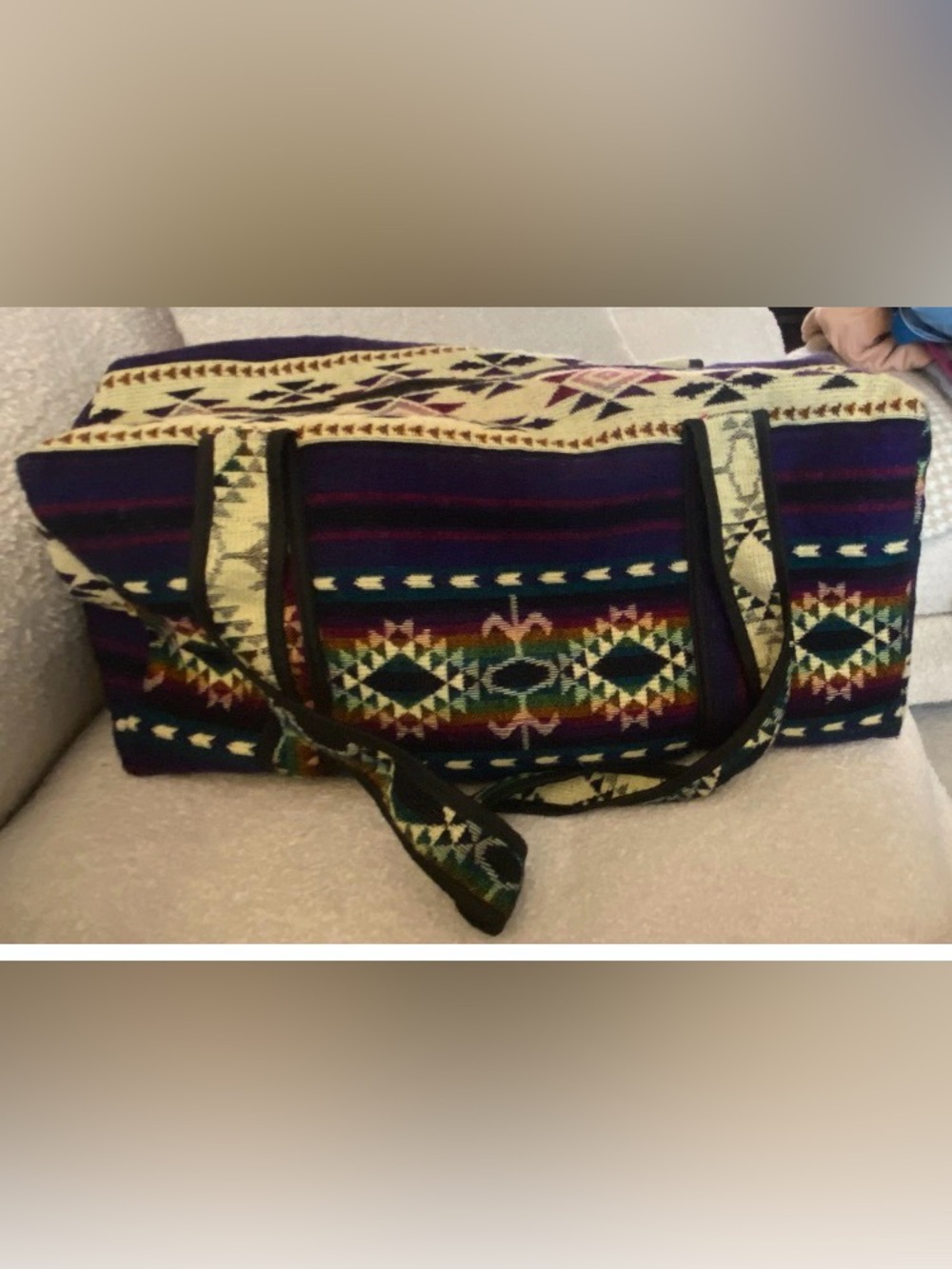Bohemian Aztec Pattern duffle Bag in Multi-Color